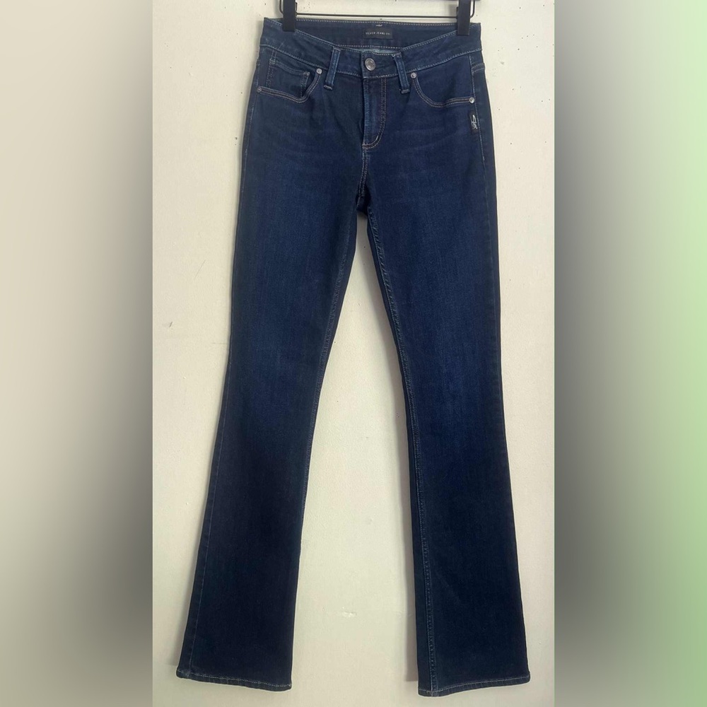 Silver Jeans Dark Blue Straight Leg Women's Jeans